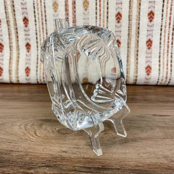 Art Deco Clear Glass Footed Toed Ashtray - Picture 6 of 10